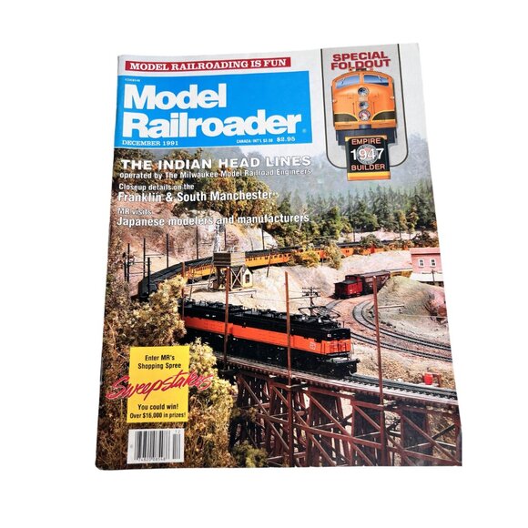3 Issues Model Railroader Magazine October November December 1991 Train Articles - Picture 4 of 7